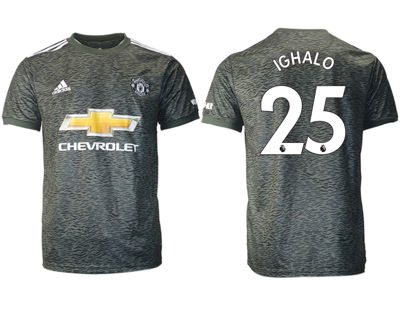 Men 2020-2021 club Manchester United away aaa version #25 black Soccer Jerseys